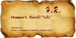 Hemmert Renátó névjegykártya