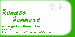 renato hemmert business card